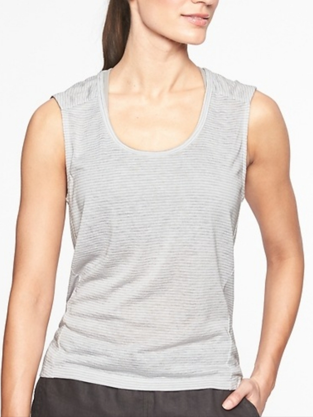 Athleta Breezy Stripe Muscle Tank XS